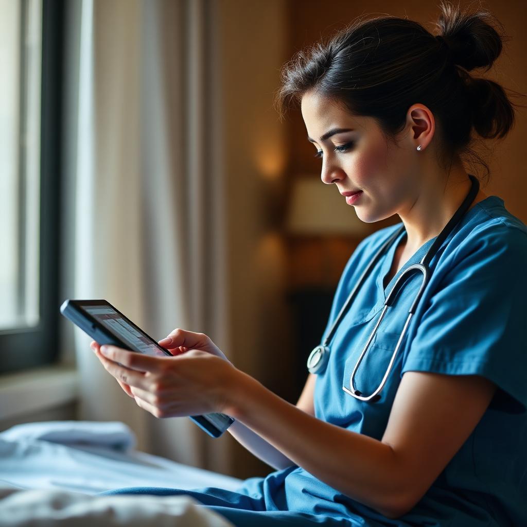 Nurse providing patient education and guidance